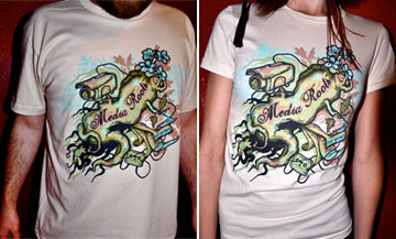 Beige Media Roots Logo Tee Image