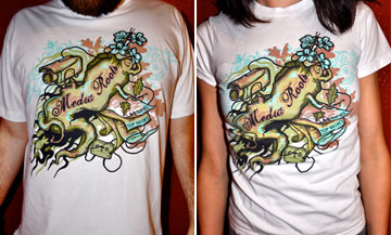 White Media Roots Logo Tee Image